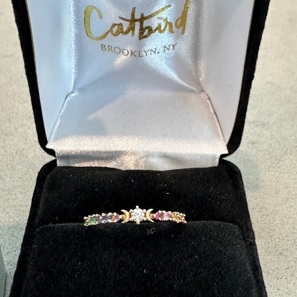 Sofia Zakia Rainbow Stardust Ring, 14K, size 7 - Picture 1 of 15